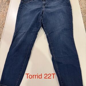 Torrid Dark Blue Skinny Jeans